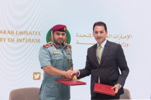 HE Brigadier Eng. Hussein Al Harthi, Director General of Electronic Services at the UAE Ministry of Interior; and Rami Kichli, Vice President Software AG, Gulf & Levant